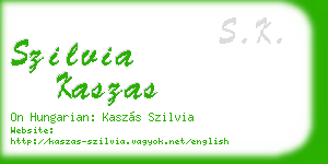 szilvia kaszas business card